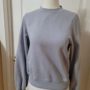 Other Stories Baby Blue Sweater Subtle Diamond Pattern US 4 Size M